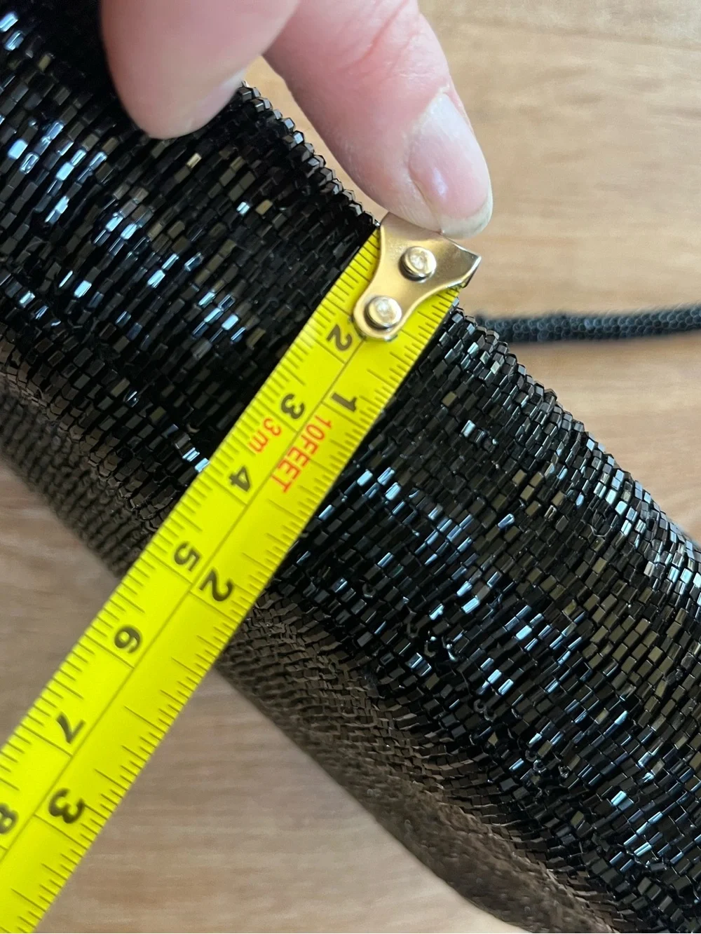 Black Beaded Evening Shoulder Bag
